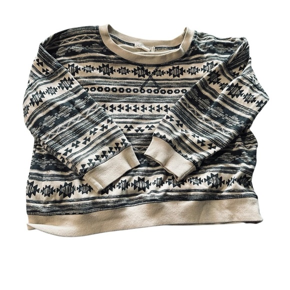 Forever 21 women's cropped tan sweatshirt with western design size large - Picture 1 of 4
